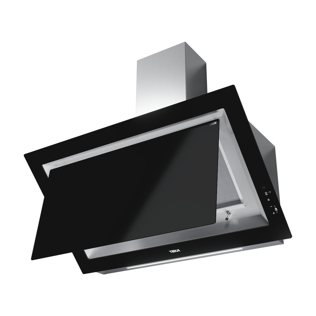 Campana decorativa Teka DLV 99677 TOS BK de 90 cm con Wi-Fi y HobToHood