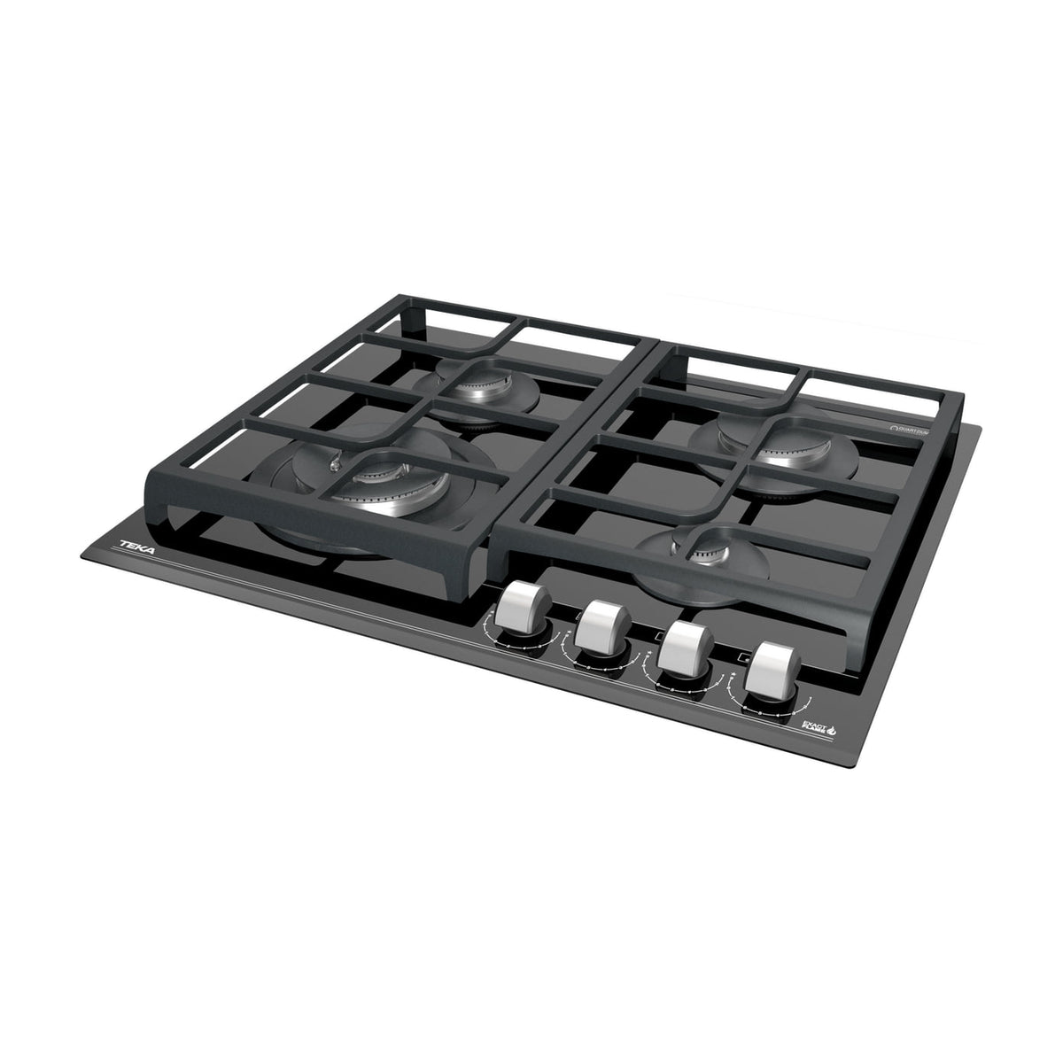 Placa de gas Teka GZC 64320 XBN de 60 cm con ExactFlame y 4 quemadores