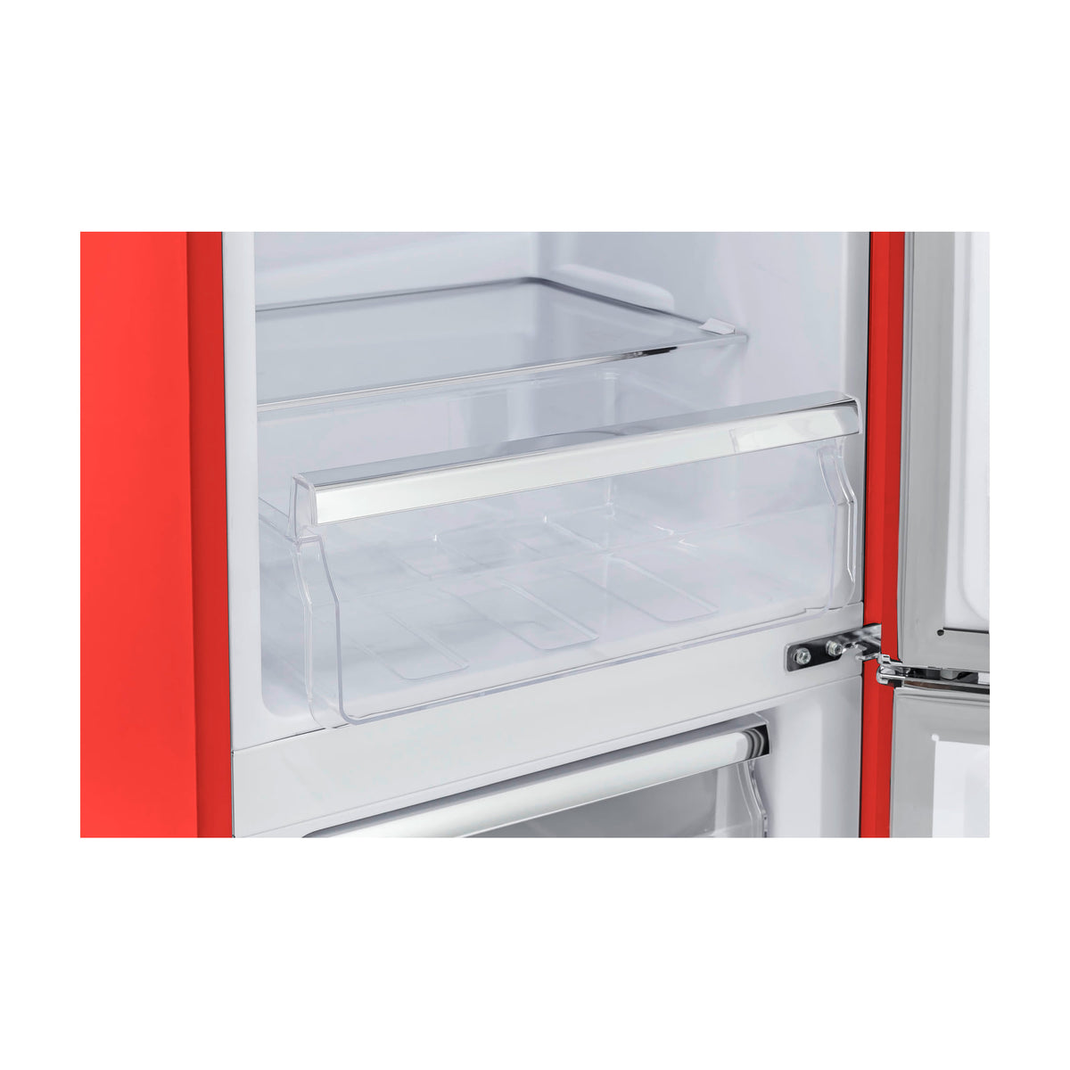 Frigorífico combi Exquisit RKGC250-70-H-160E rot retro rojo, 244 L, clase E