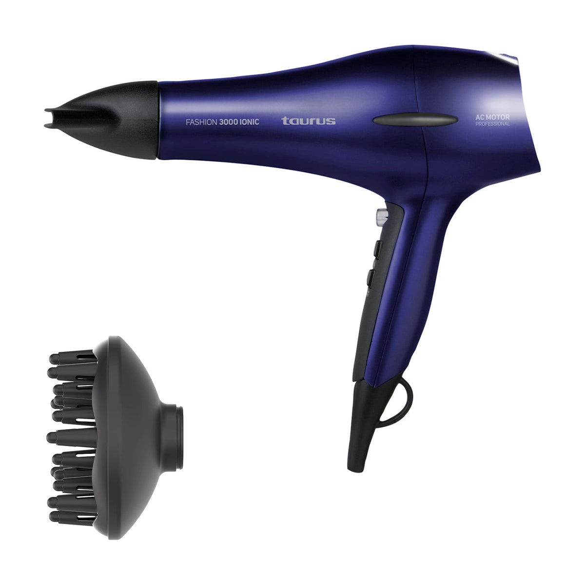 Secador de pelo Taurus Fashion 3000 Ionic, 2200 W y motor AC
