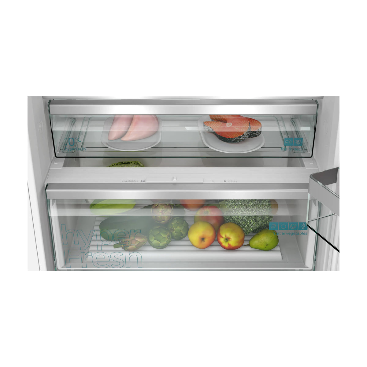 Frigorífico combi integrable Siemens KB96NVSE0, 383 l, No Frost