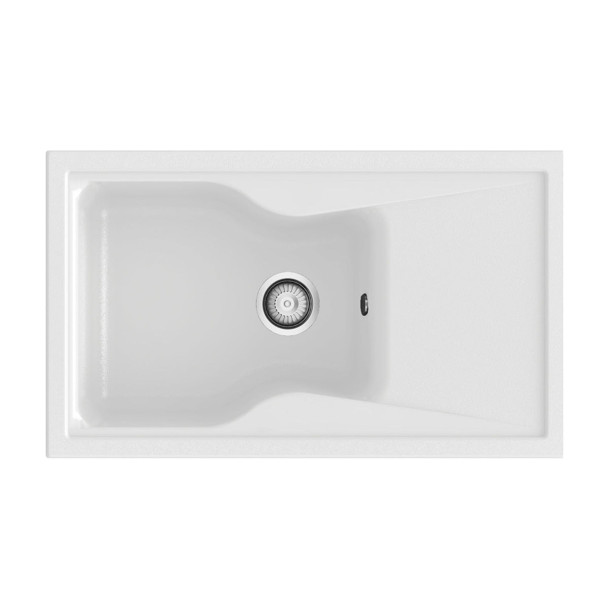 Fregadero de resina Poalgi City 321/331 blanco brillo con escurridor