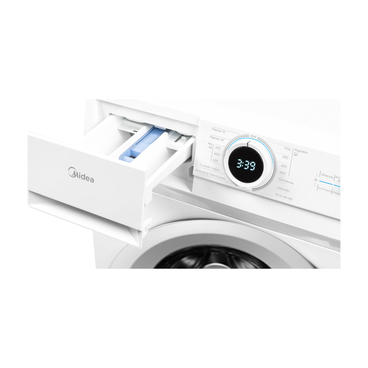 Lavadora Midea MF100W80B/1/W-ES de 8 kg y 1400 rpm