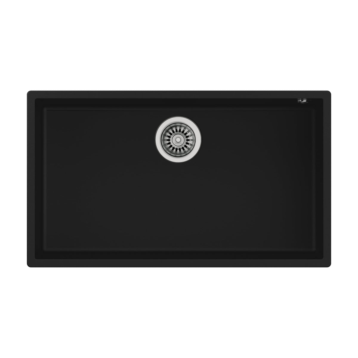 Fregadero Teka Square 72.40 TG de granito negro, bajo encimera