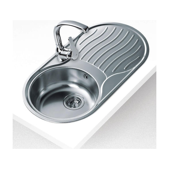 Fregadero Teka DR-80 1C 1E I de acero inoxidable con escurridor izquierdo