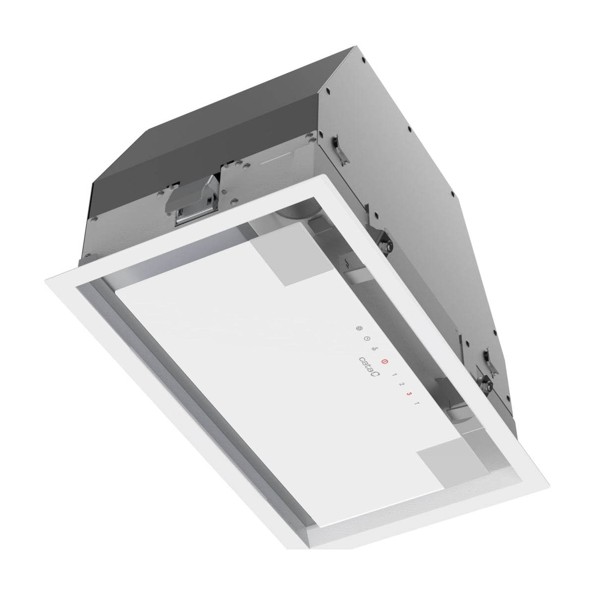 Grupo filtrante CATA GC DUAL 45 WH de cristal blanco, control táctil y LED