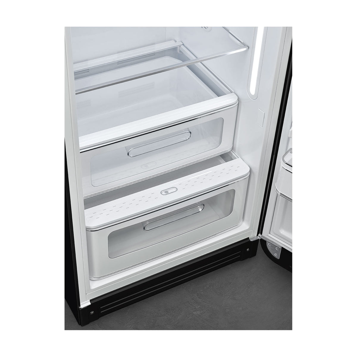 Frigorífico de una puerta Smeg FAB28RBL6 negro, 270 l, clase C