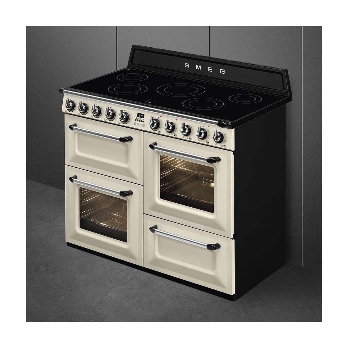 Cocina de inducción Smeg TR4110IP2 de 110 cm con tres hornos