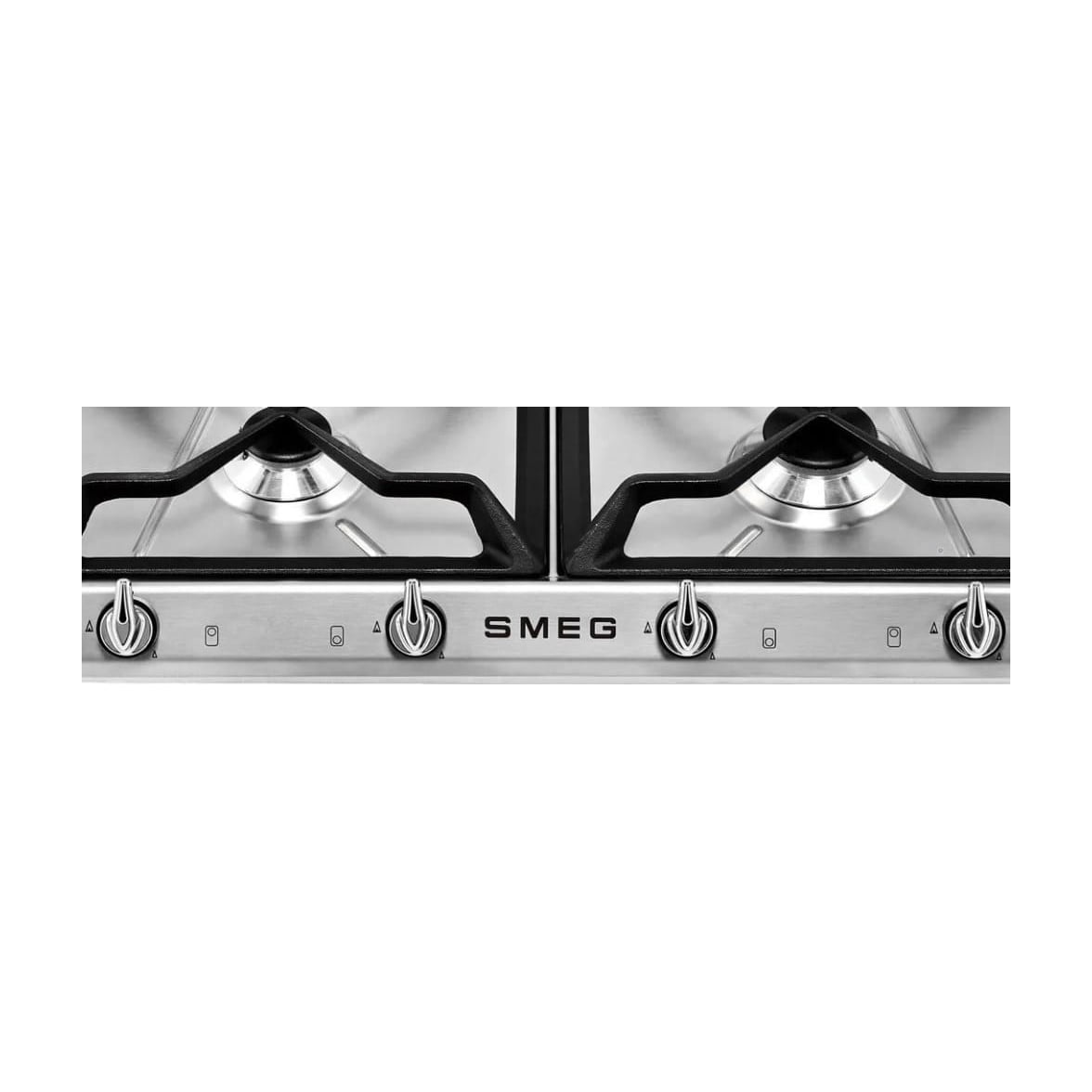Placa de gas Smeg SR964XGH de 4 zonas, acero inoxidable
