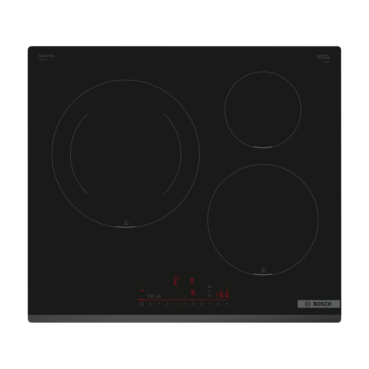 Placa de inducción Bosch PIJ631HC1E de 60 cm, 3 zonas y Home Connect