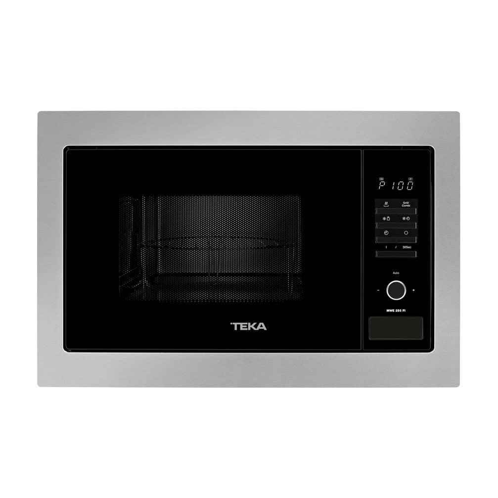 Microondas integrable con grill Teka MWE 255 FI BK-SS, 25 l y 900 W