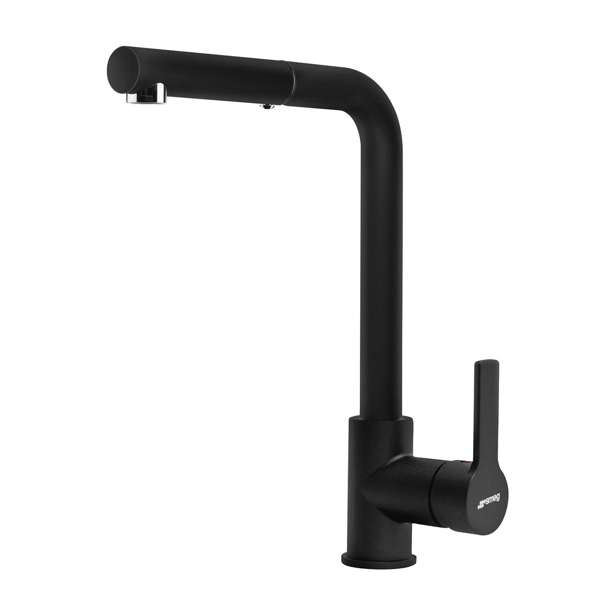 Grifo de cocina Smeg MID1MN monomando, negro mate y ducha extraíble