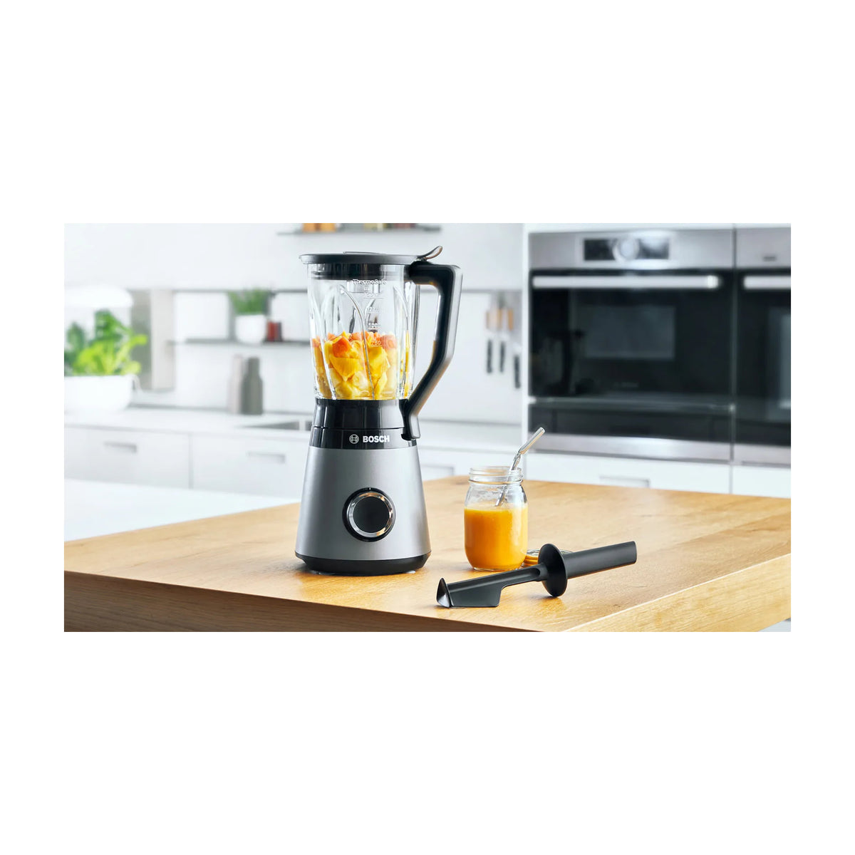 Batidora de vaso Bosch MMB6172S, 1200 W y jarra de cristal de 1,5 l