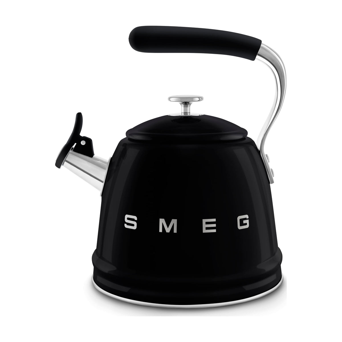 Hervidor silbante Smeg WKF01BL de 2,3 l, negro y apto para inducción