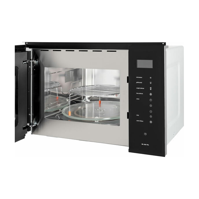 Microondas integrable Teka ML 825 TFL BK con grill, 25 l y cristal negro