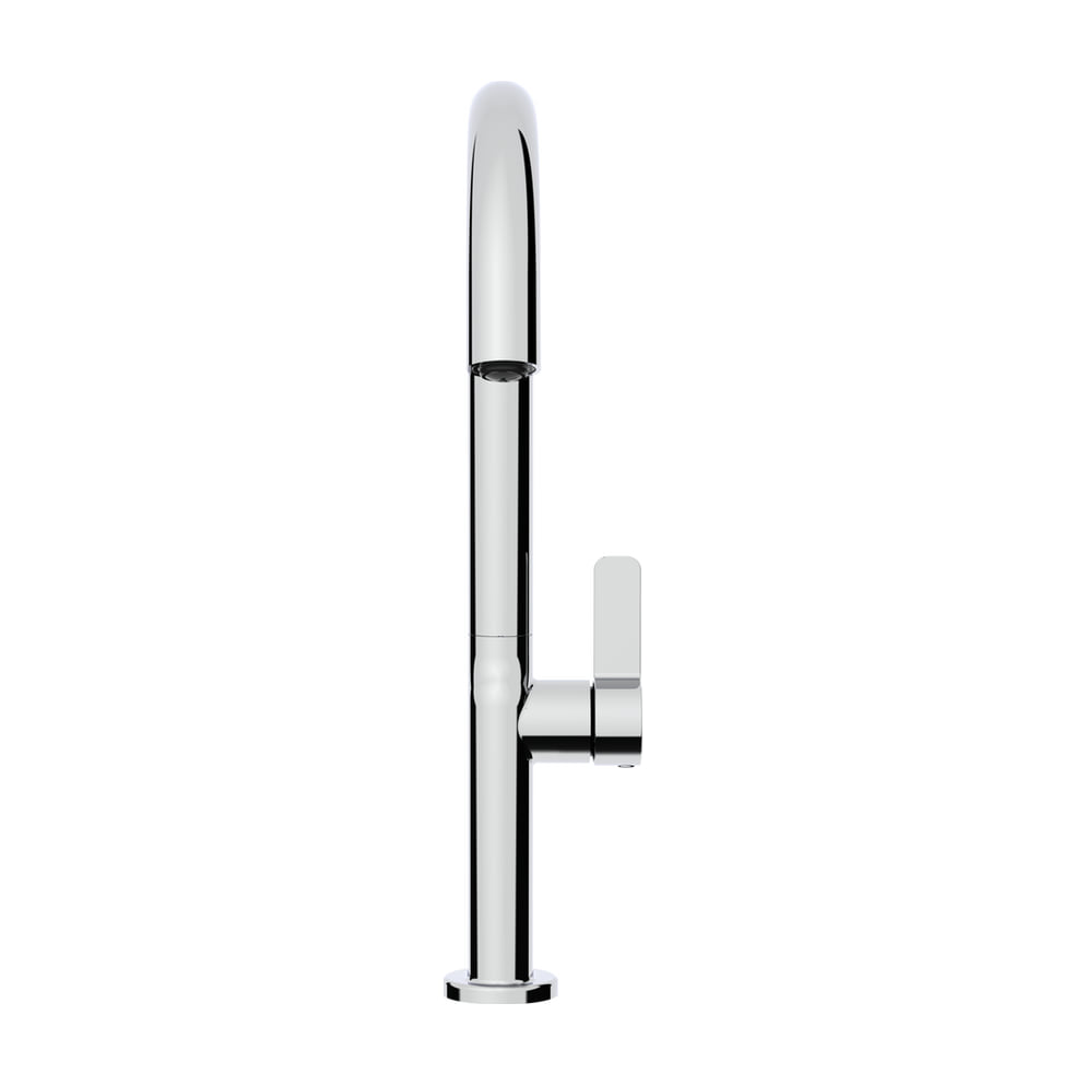 Grifo de cocina Teka Oval 915 monomando cromado con caño alto giratorio