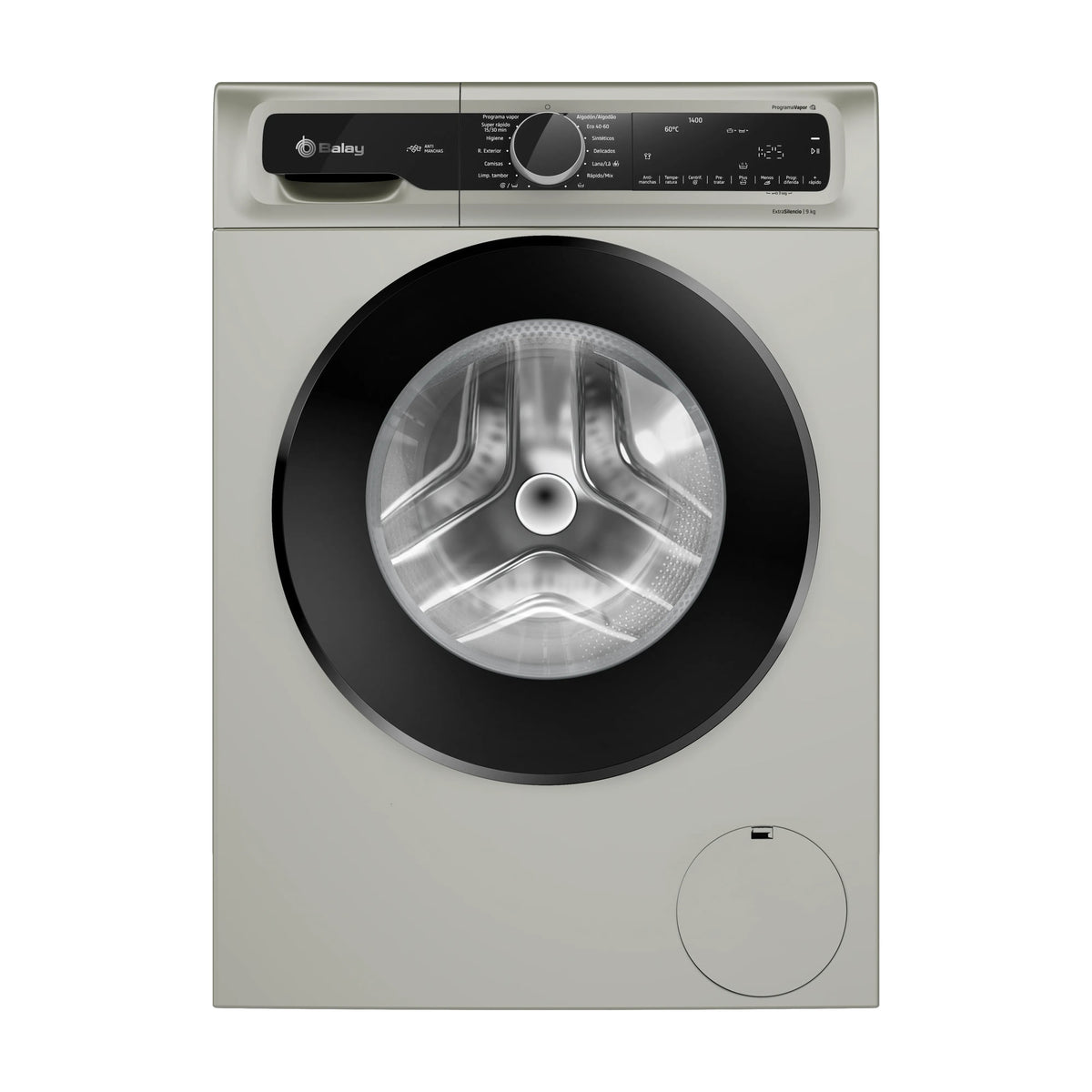 Lavadora Balay 3TS495XS, 9 kg y 1400 rpm, acero antihuellas