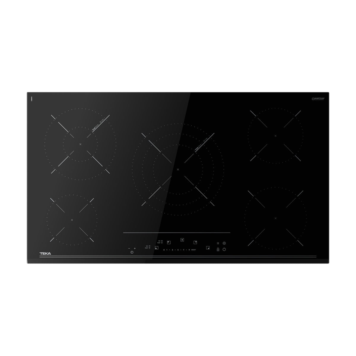 Placa vitrocerámica Teka TZC 95627 FST BK, 5 zonas y 90 cm