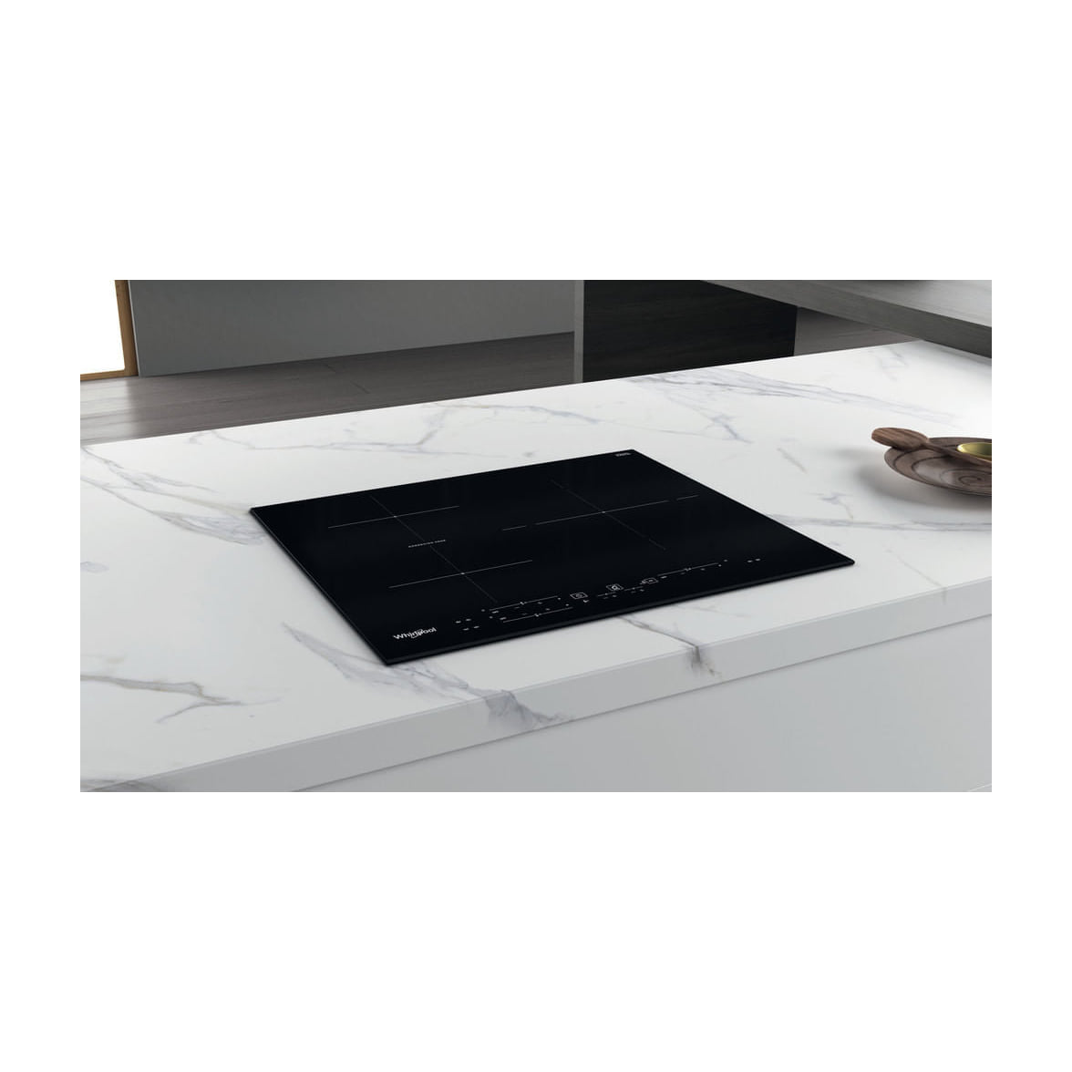 Placa de inducción Whirlpool WB B3760 BF, 3 zonas y 7200 W
