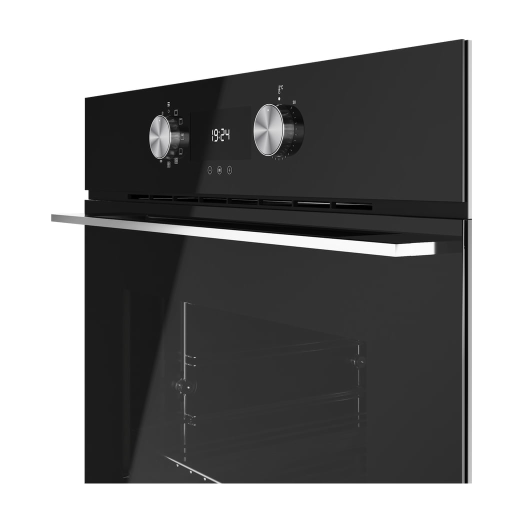 Horno multifunción Teka HLB 8400 P BK pirolítico, 70 litros, cristal negro