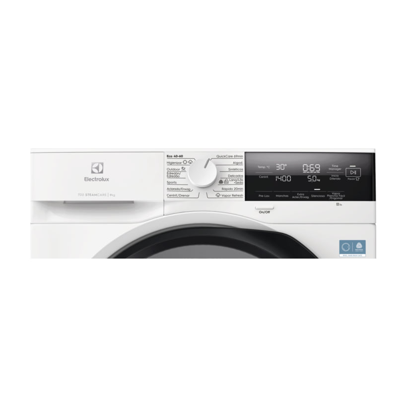 Lavadora Electrolux EFI7394N2B de 9 kg y 1400 rpm