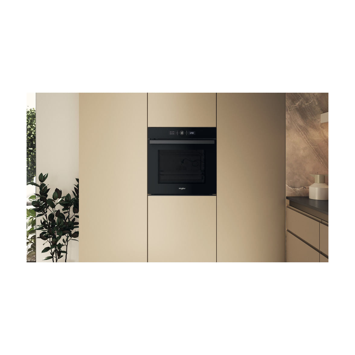 Horno multifunción Whirlpool WOI4S8PPM1SB de 73 litros con vapor y pirólisis