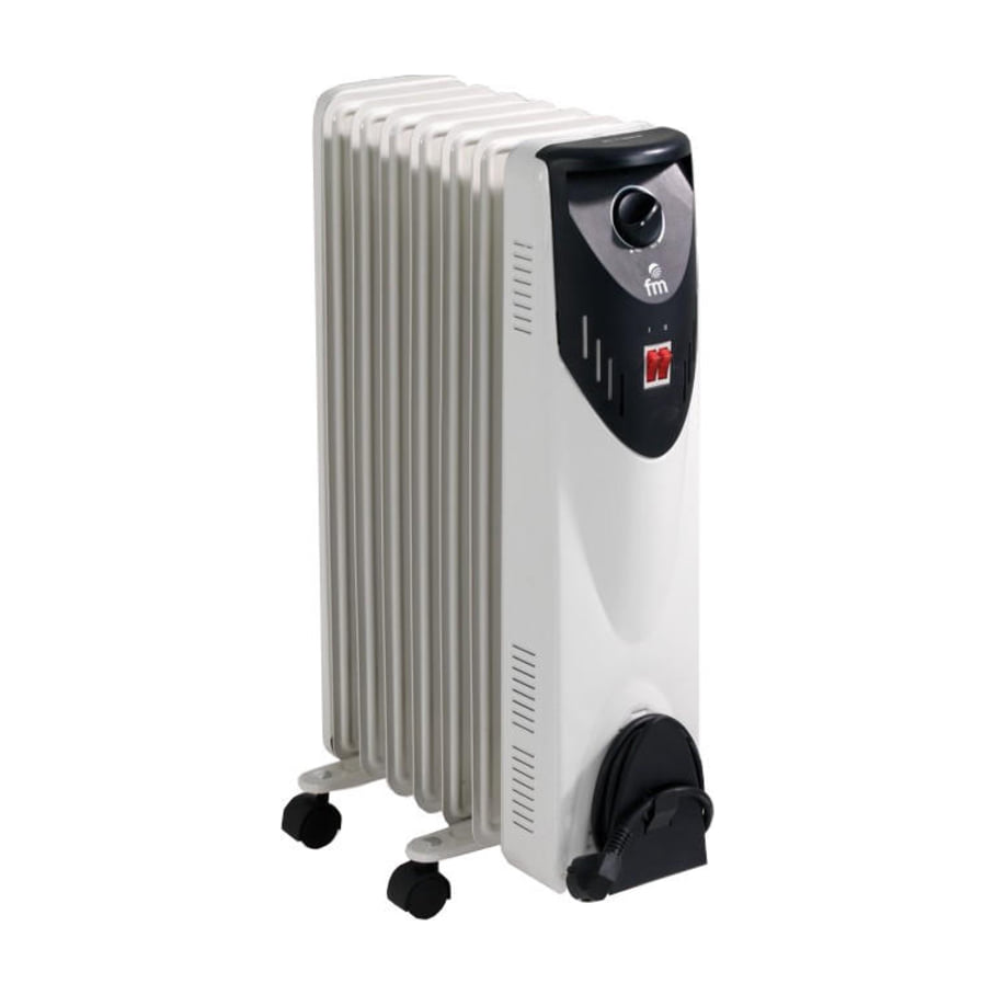 Radiador de aceite FM Calefacción RW-15 de 1500 W y 7 elementos