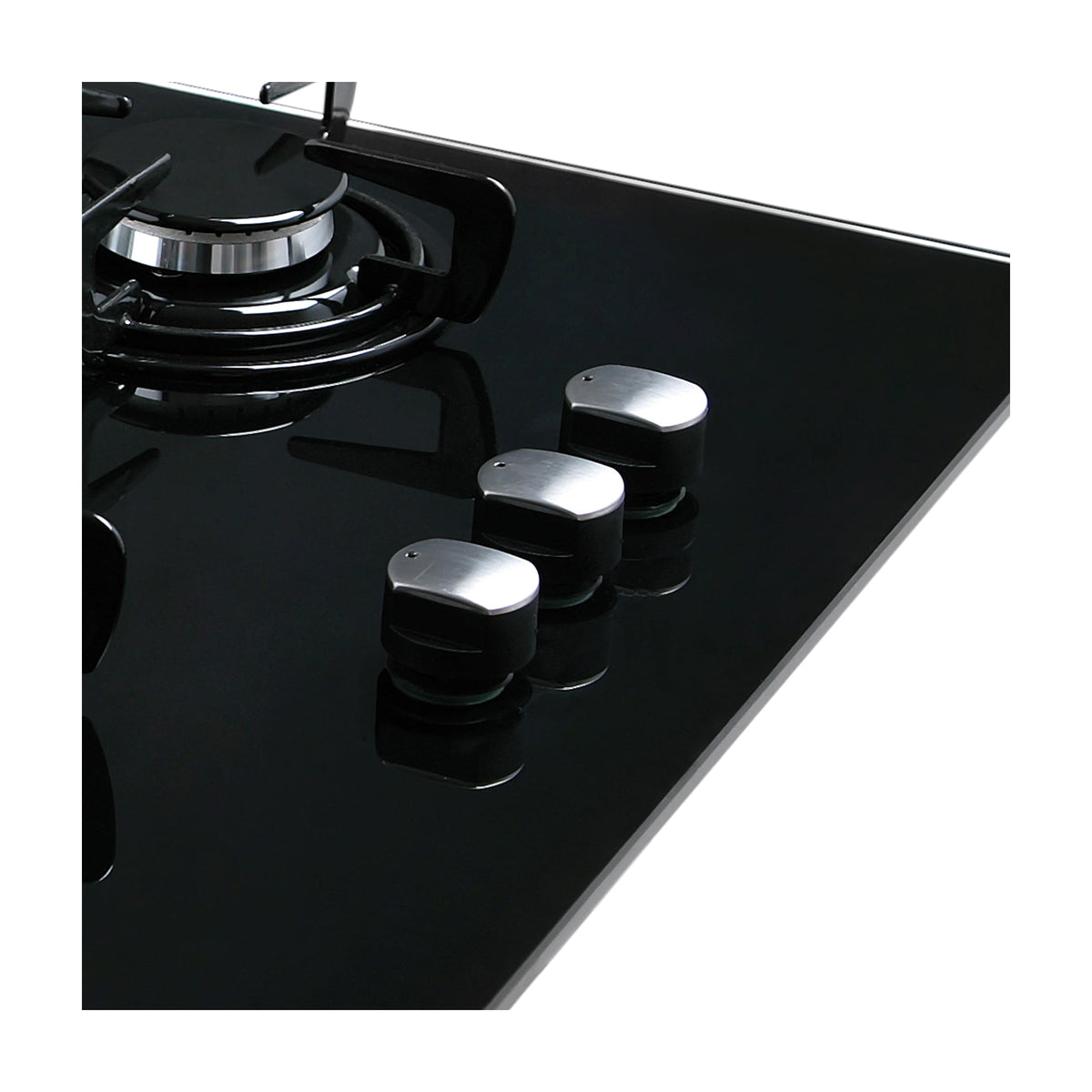Placa de gas CATA L-7005 CI de 70 cm con 5 quemadores y cristal negro