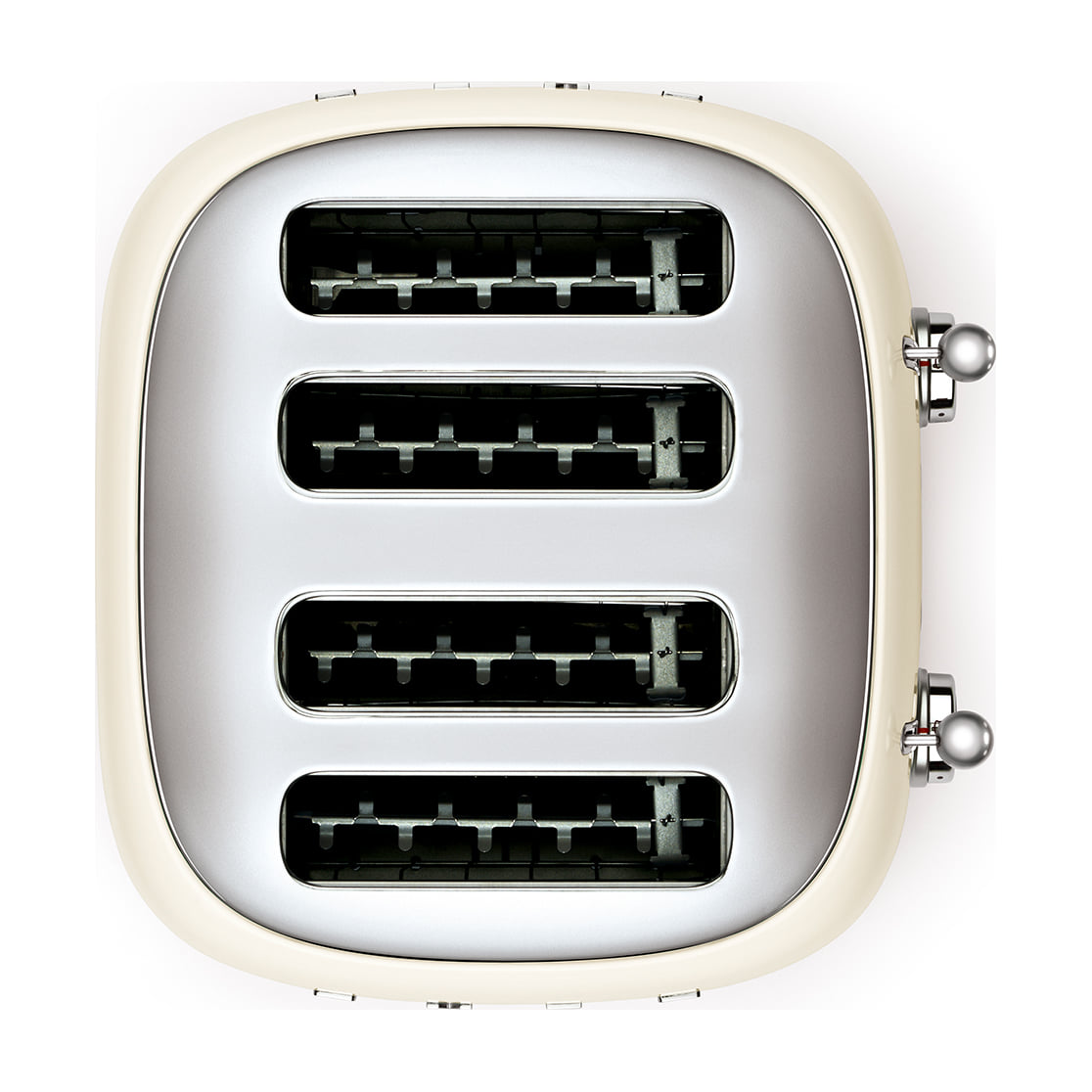 Tostadora Smeg TSF03CREU de 4 ranuras y 2000 W, crema