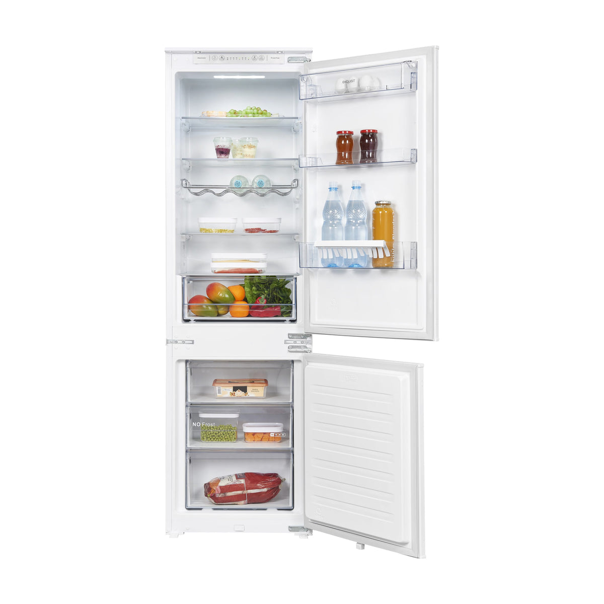 Frigorífico combi Exquisit EKGC270-70-NF-010E integrable, 246 l y No Frost