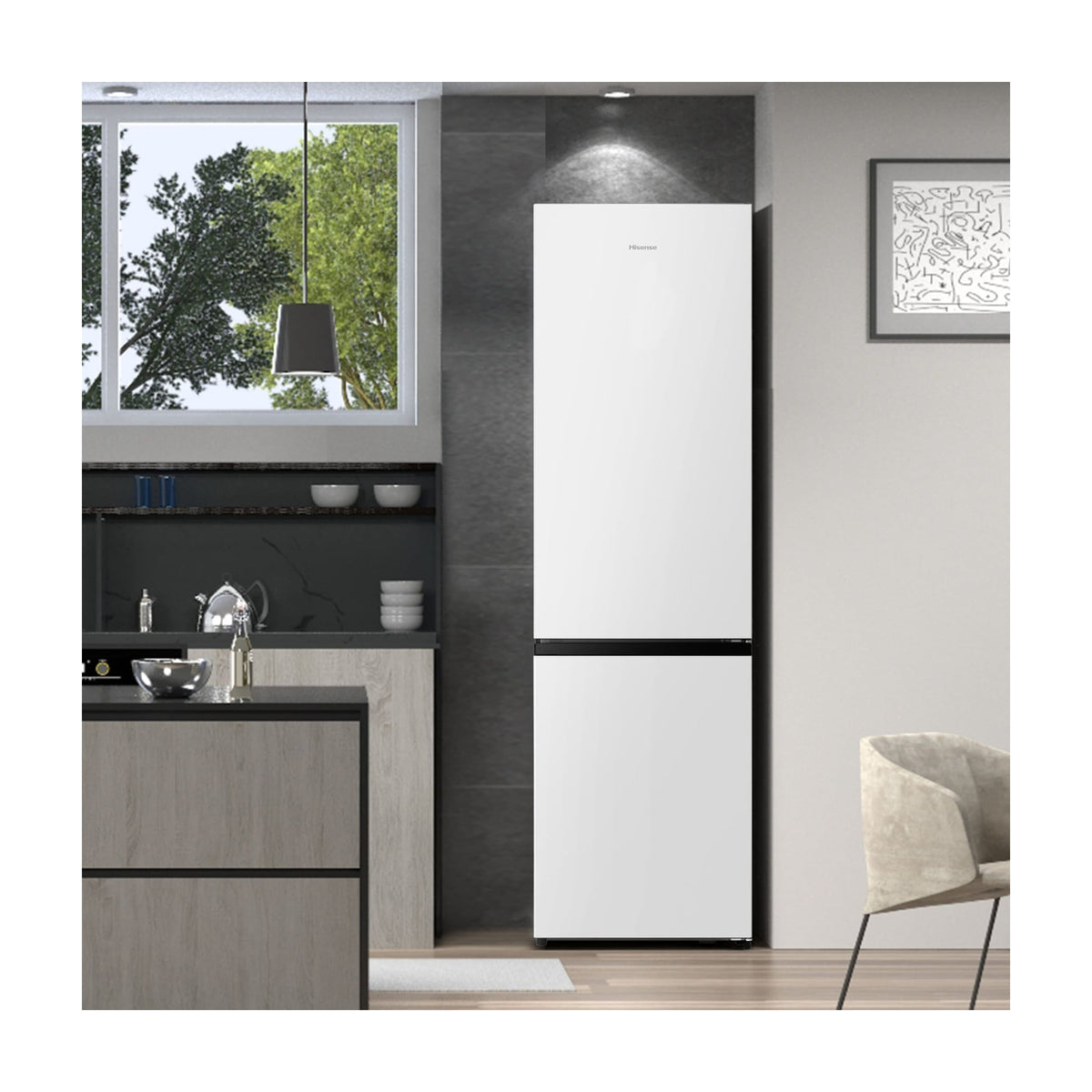 Frigorífico combi Hisense RB440N4BWE, 336 l, Total No Frost