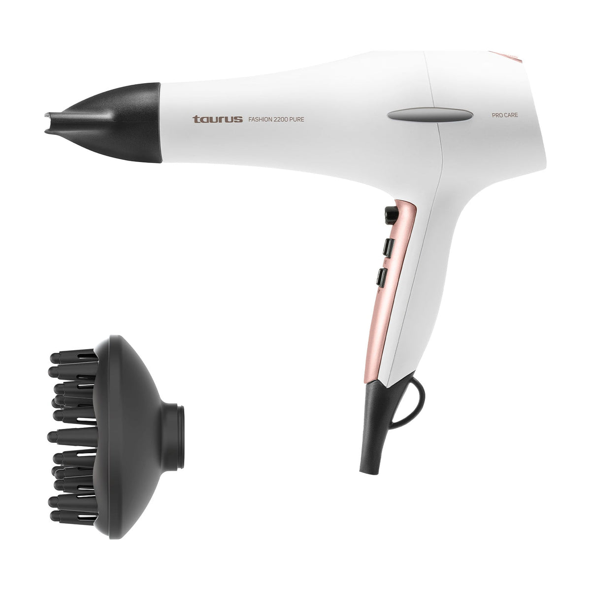 Secador de pelo Taurus Fashion 2200 Pure, 2200 W y motor AC