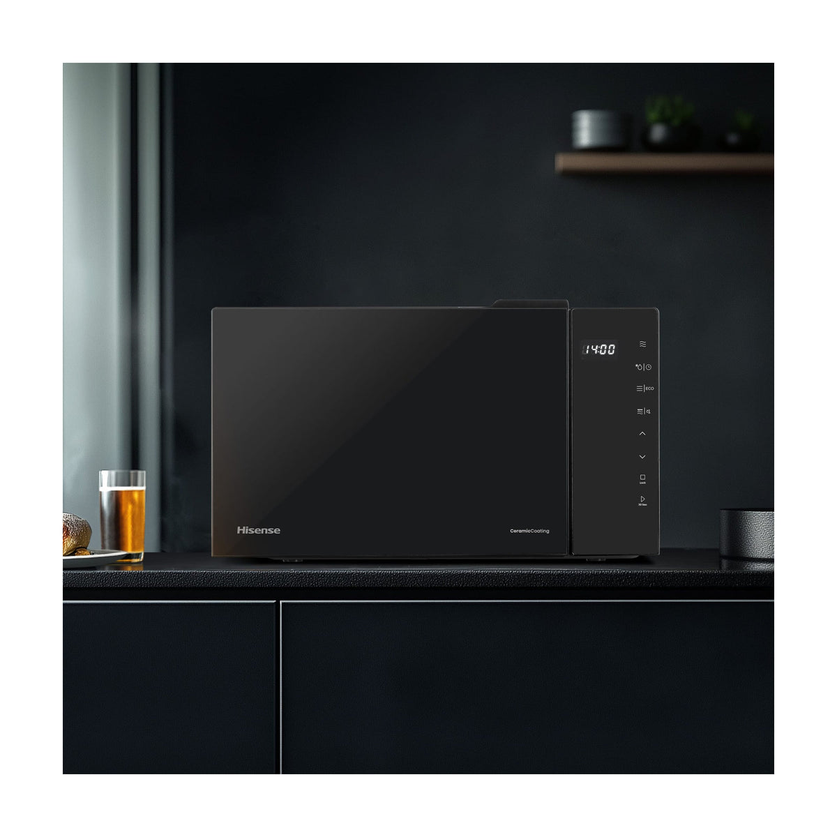 Microondas Hisense H23MOBS5HG4 con grill, 23 l, negro