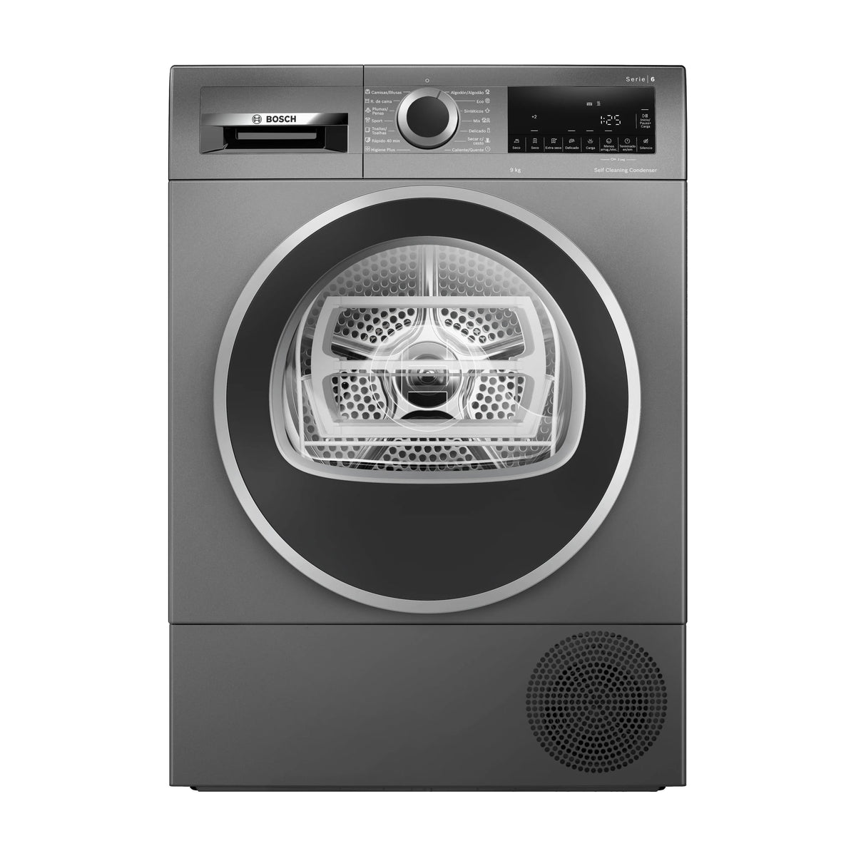 Secadora Bosch WQG245DRES de bomba de calor, 9 kg, gris