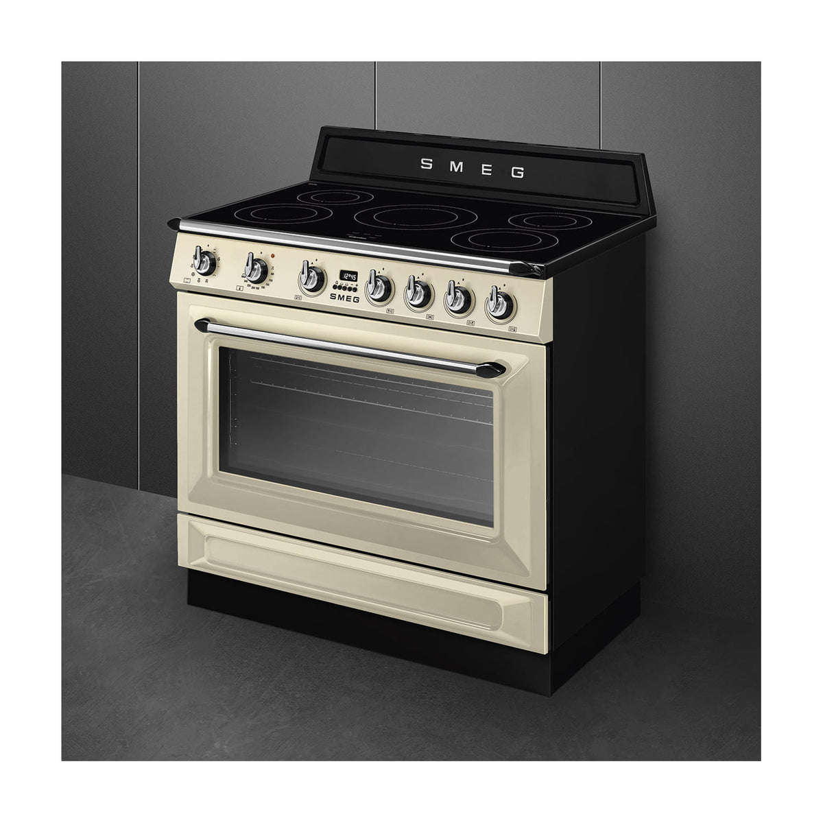 Cocina de inducción Smeg TR90IMP con 5 zonas y horno de 115 l