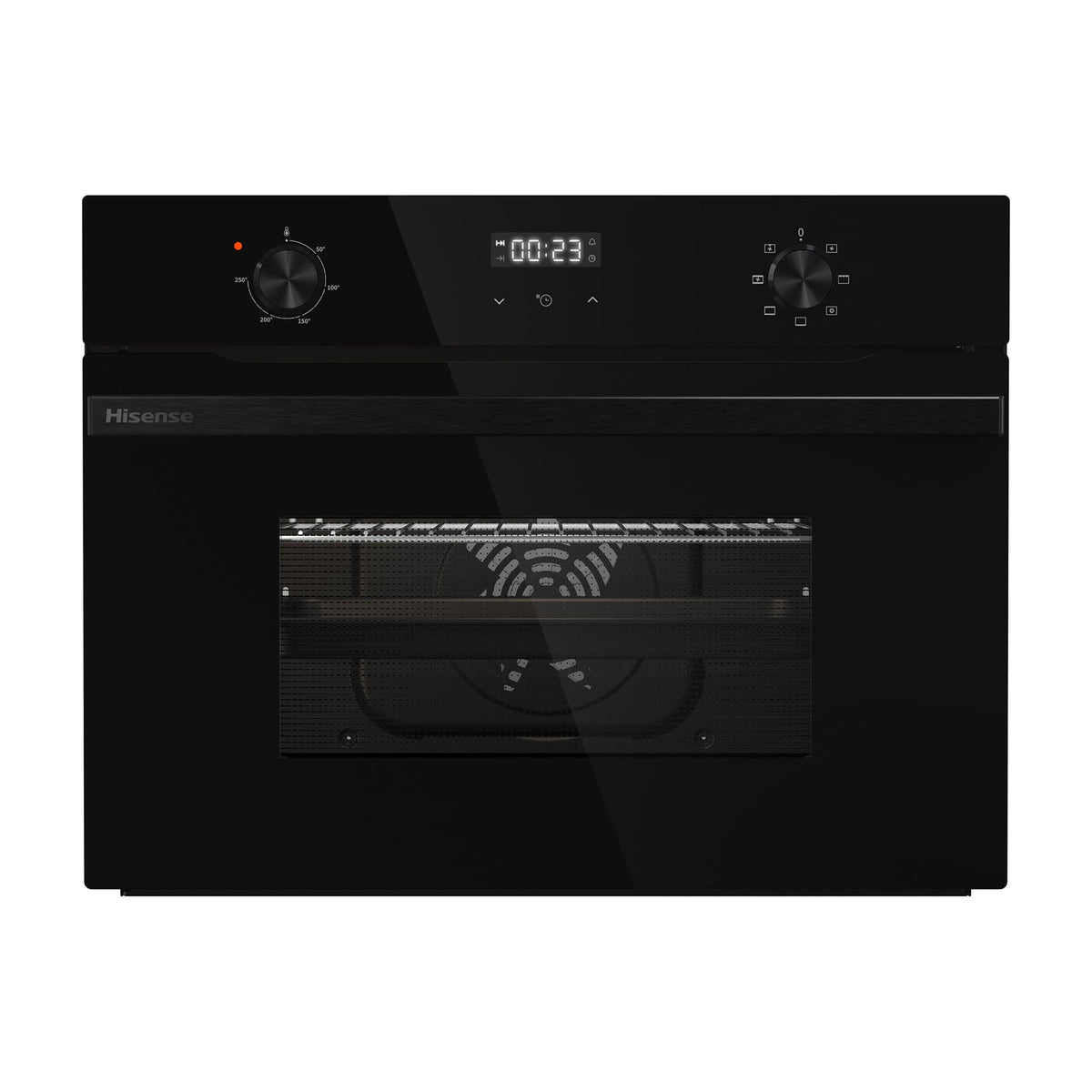 Horno compacto multifunción Hisense BI44221ABG, 49 l, cristal negro