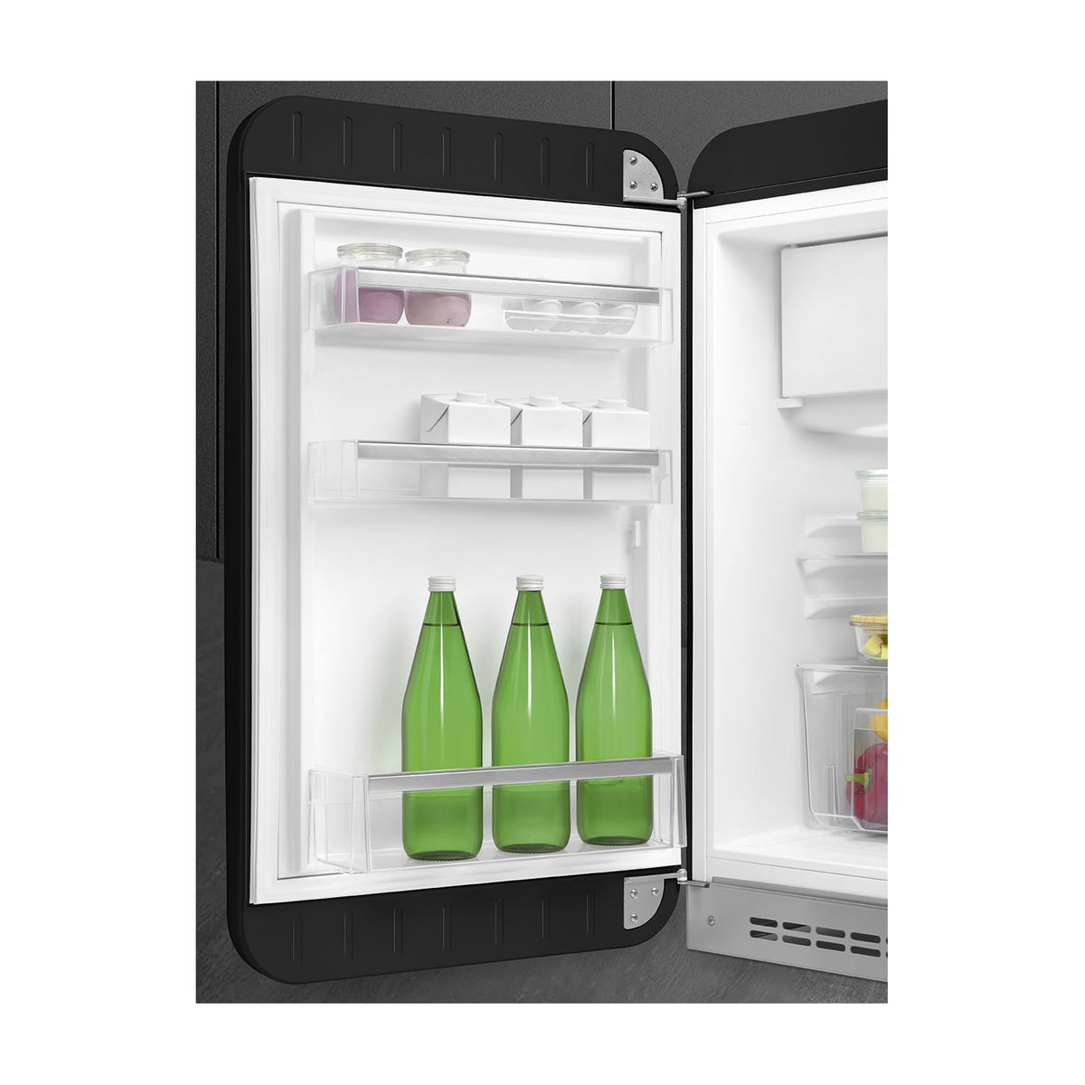 Frigorífico de una puerta Smeg FAB10LBL6, 122 l, negro