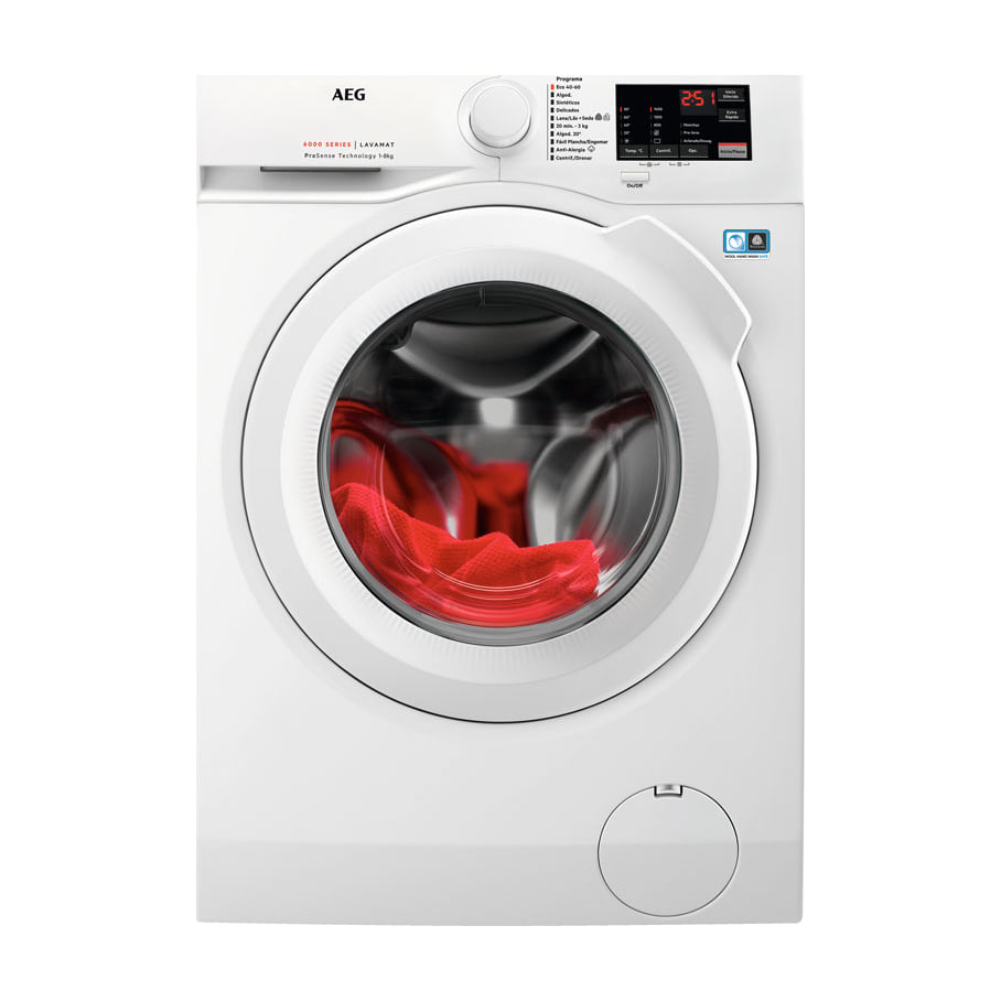 Lavadora de carga frontal AEG LFA6I8472A de 8 kg y 1400 rpm