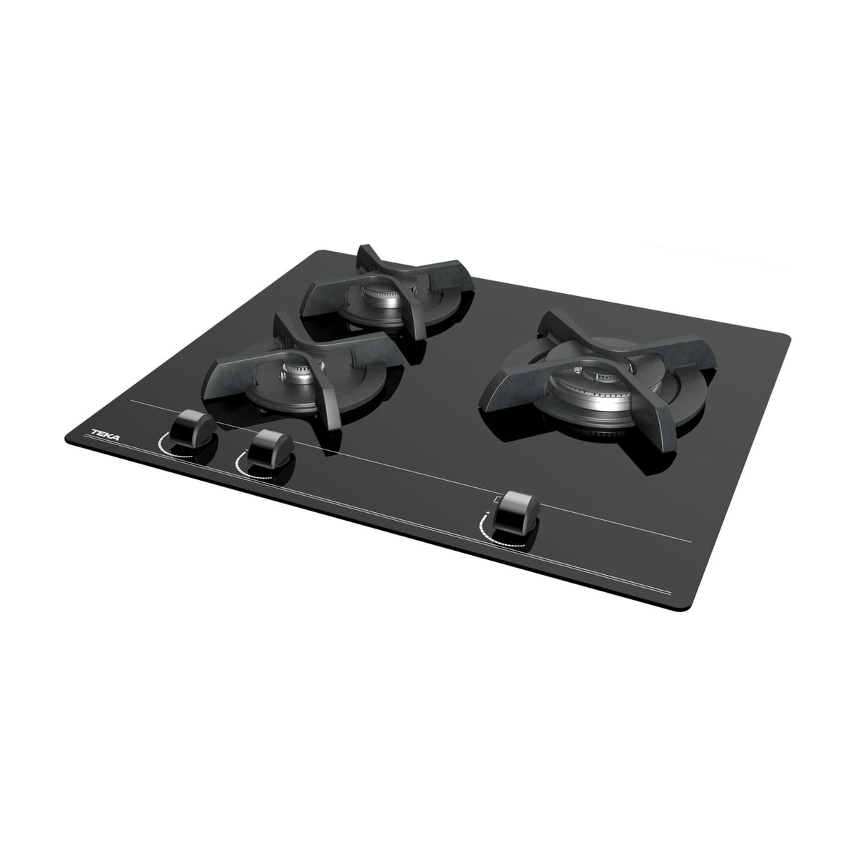 Placa de gas Teka GBC 63010 KBN de 60 cm con 3 quemadores