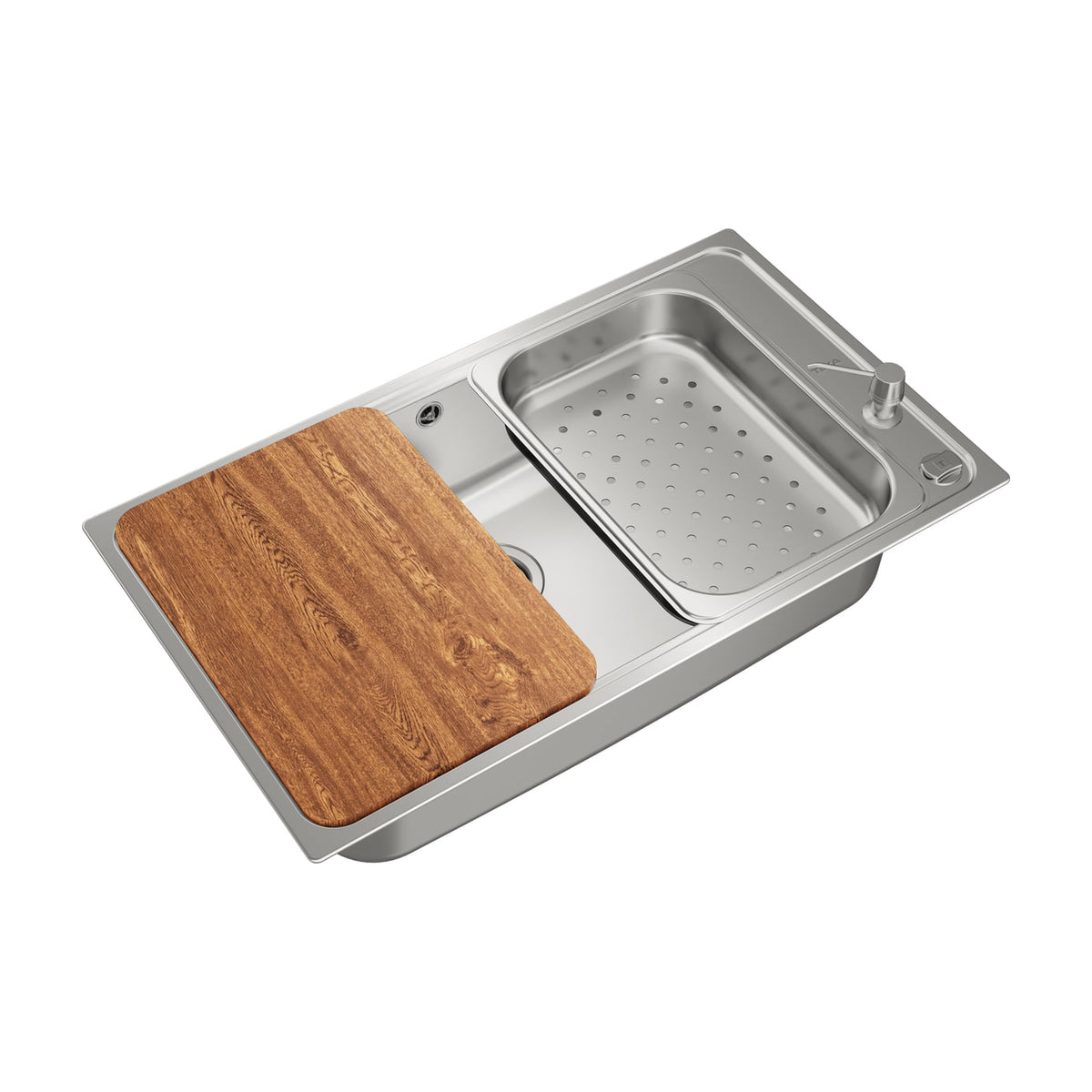 Fregadero Teka Bahia 1C Plus de acero inoxidable, una cubeta, 86 × 50 cm