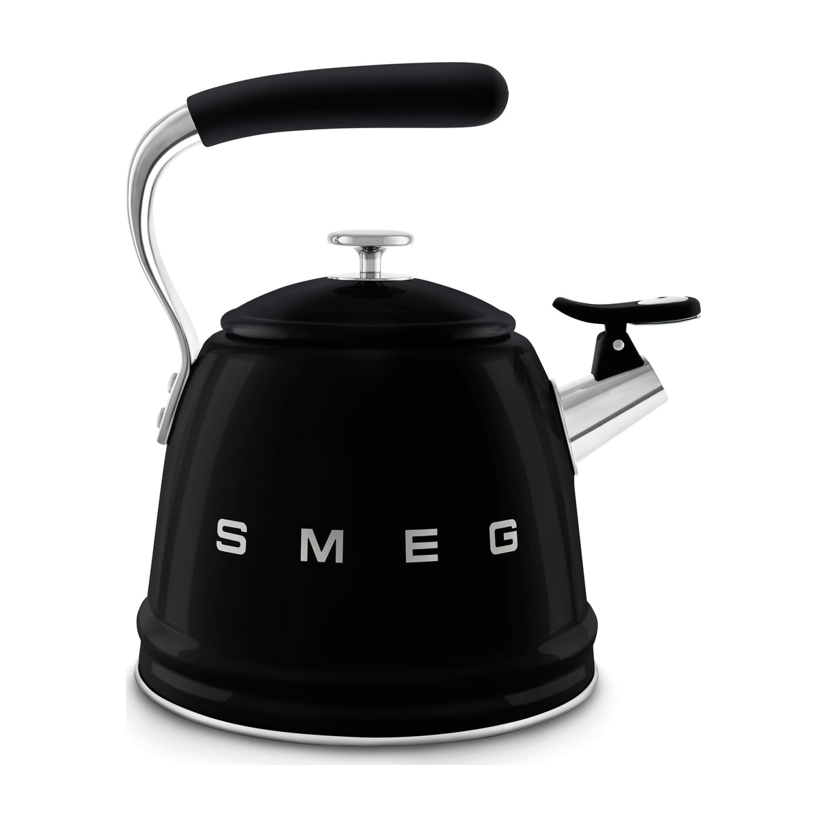 Hervidor silbante Smeg WKF01BL de 2,3 l, negro y apto para inducción