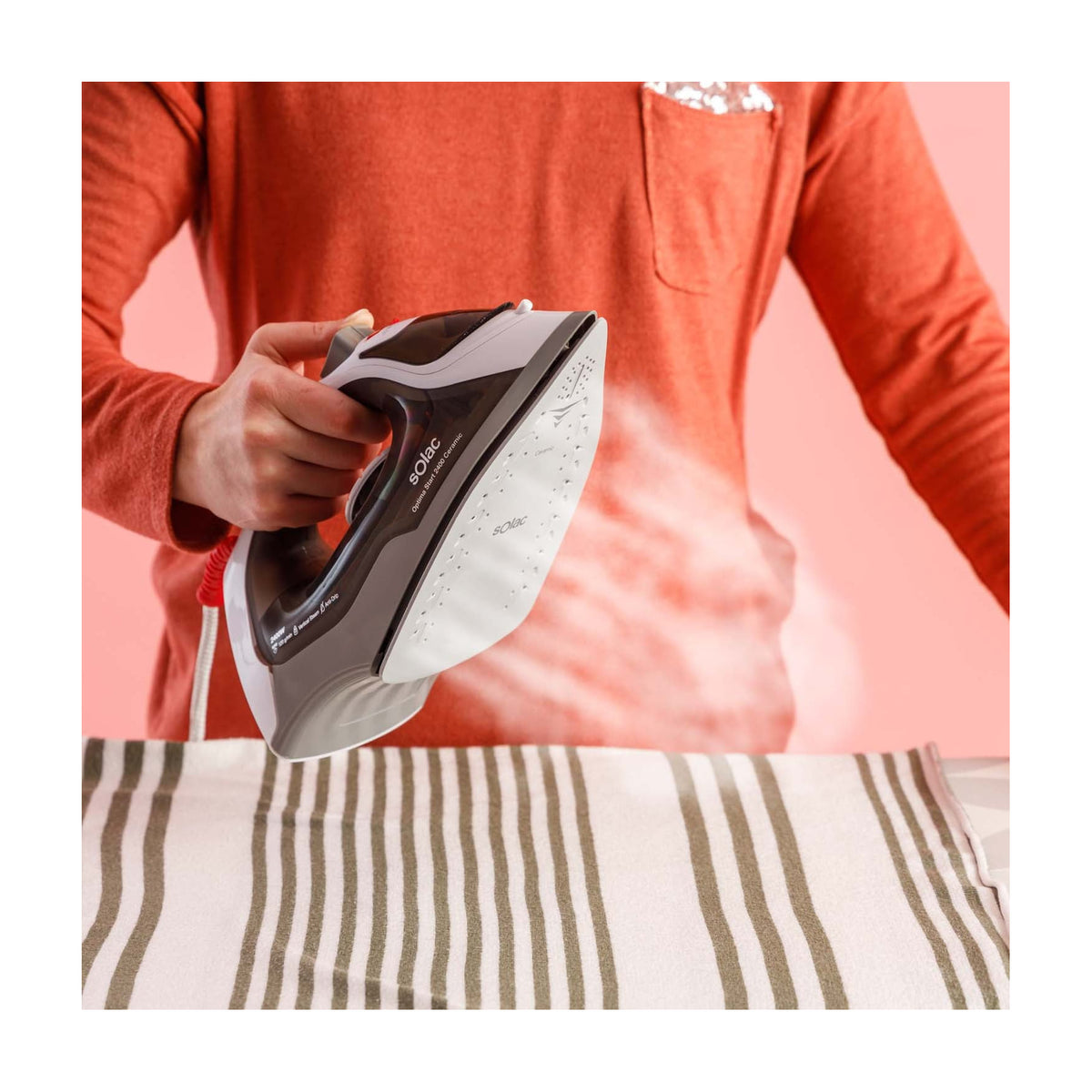 Plancha de vapor Solac PV2400, 2400 W y suela cerámica