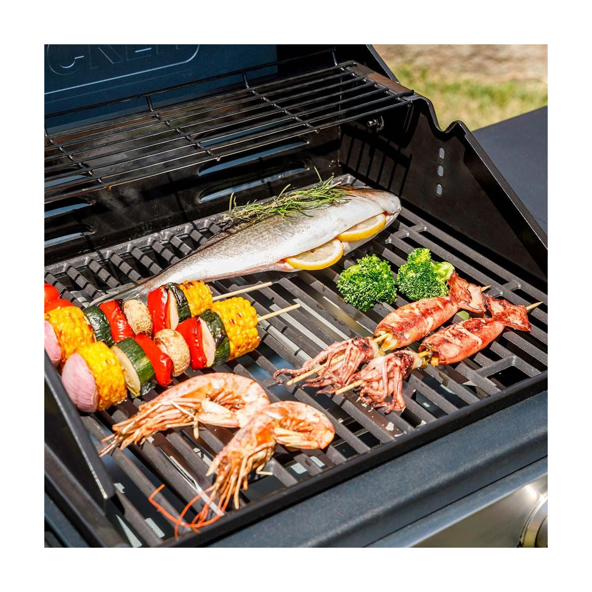 Barbacoa de gas Black+Decker BXOG12950E con 3 quemadores y quemador lateral