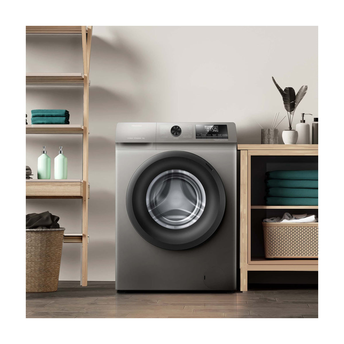 Lavadora Hisense WFQP8014EVMT de 8 kg y 1400 rpm