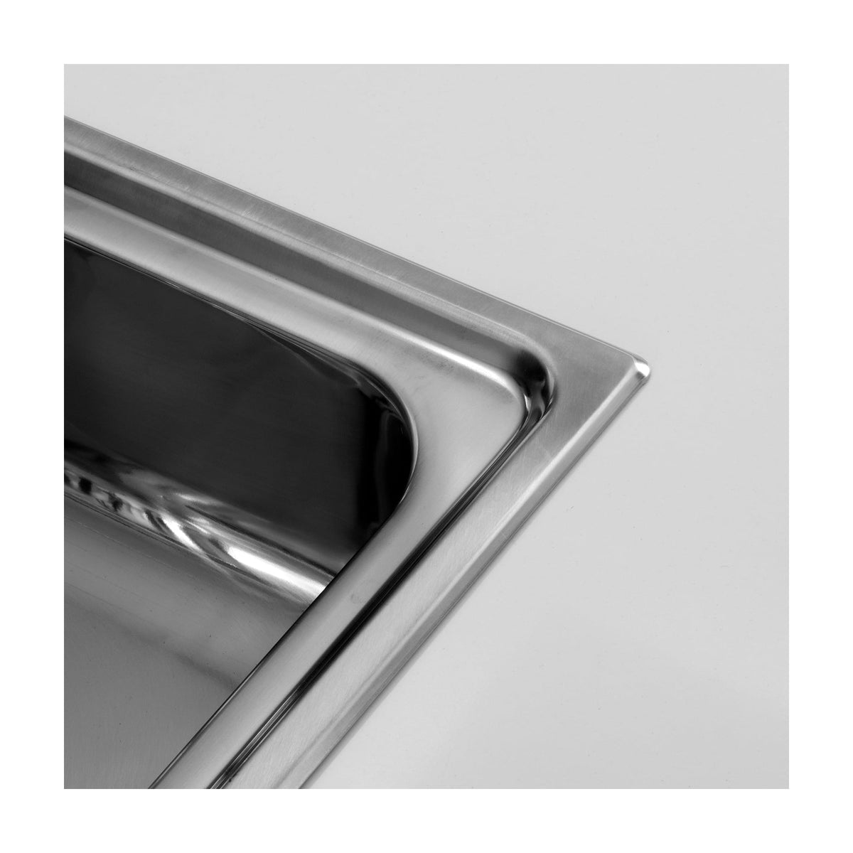 Fregadero CATA CBS-1 54-40 R10 de una cubeta, acero inoxidable, 59 x 51 cm