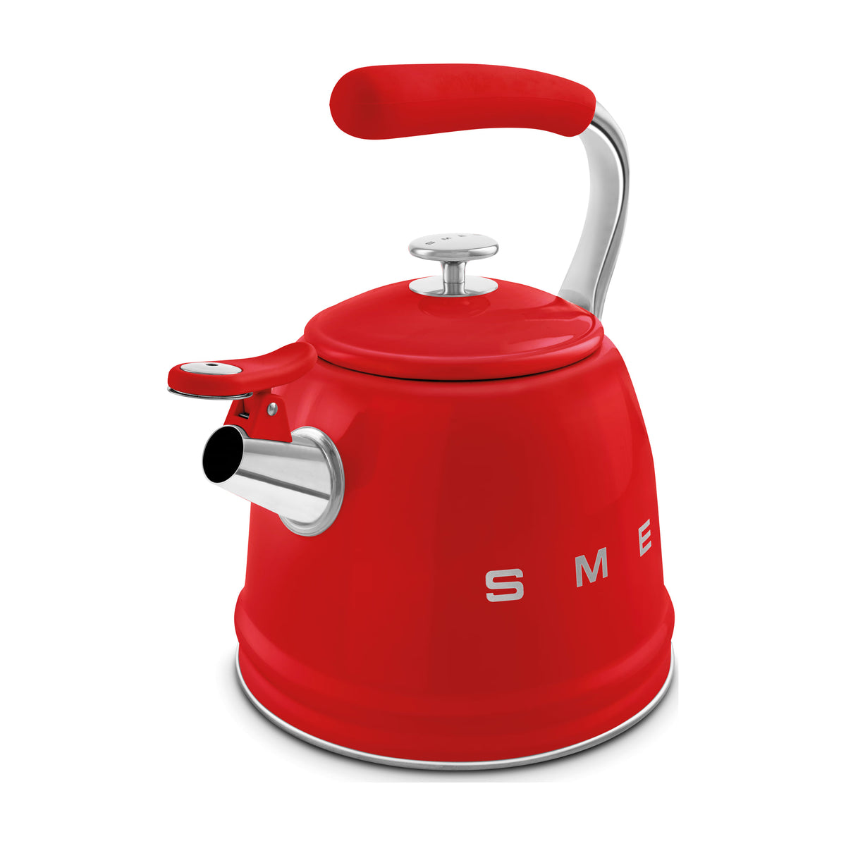 Hervidor silbante Smeg WKF01RD de 2,3 l, rojo y apto para inducción