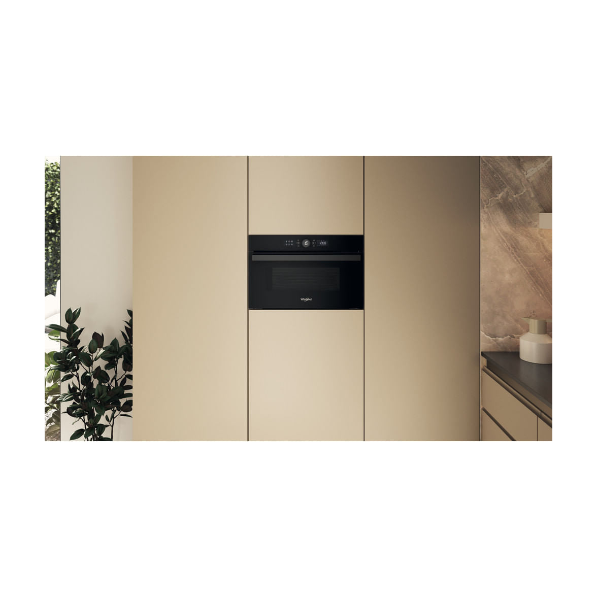 Microondas integrable Whirlpool WMD44MB de 31 l con grill y función Crisp