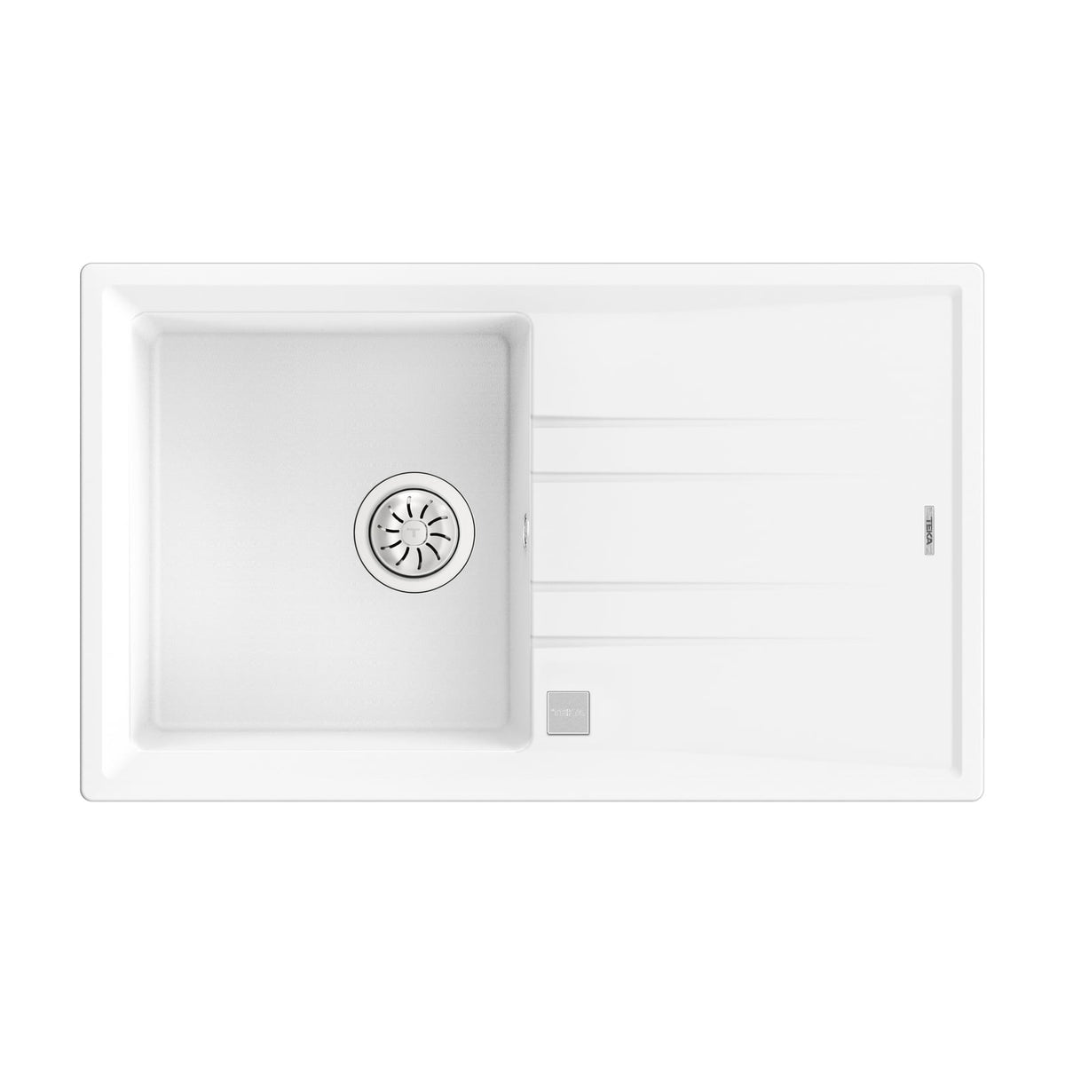 Fregadero Teka Stone 50 B-TG 1C 1E blanco con escurridor reversible