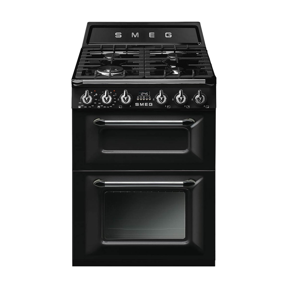 Cocina de gas Smeg TR62BL de 60 cm con dos hornos eléctricos