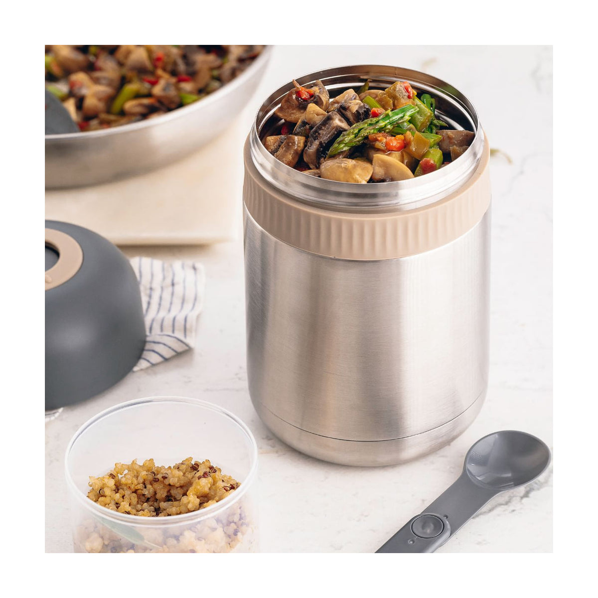 Termo para alimentos BRA Enjoy A196123 de 1000 g, acero inoxidable de doble pared
